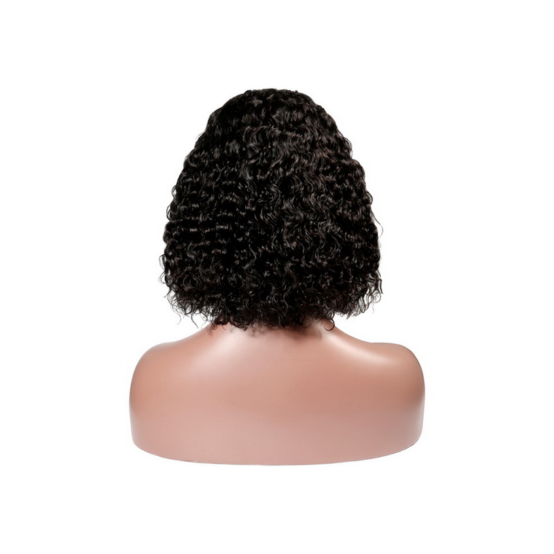 Deep Wave Wig With Bangs Machine-made Wig For Black Women - 图片 3